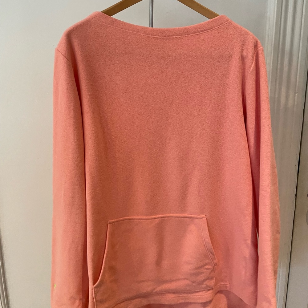 EUC Dudley Stephen’s Island Coral Highland High-Low Island Coral Terry Fleece